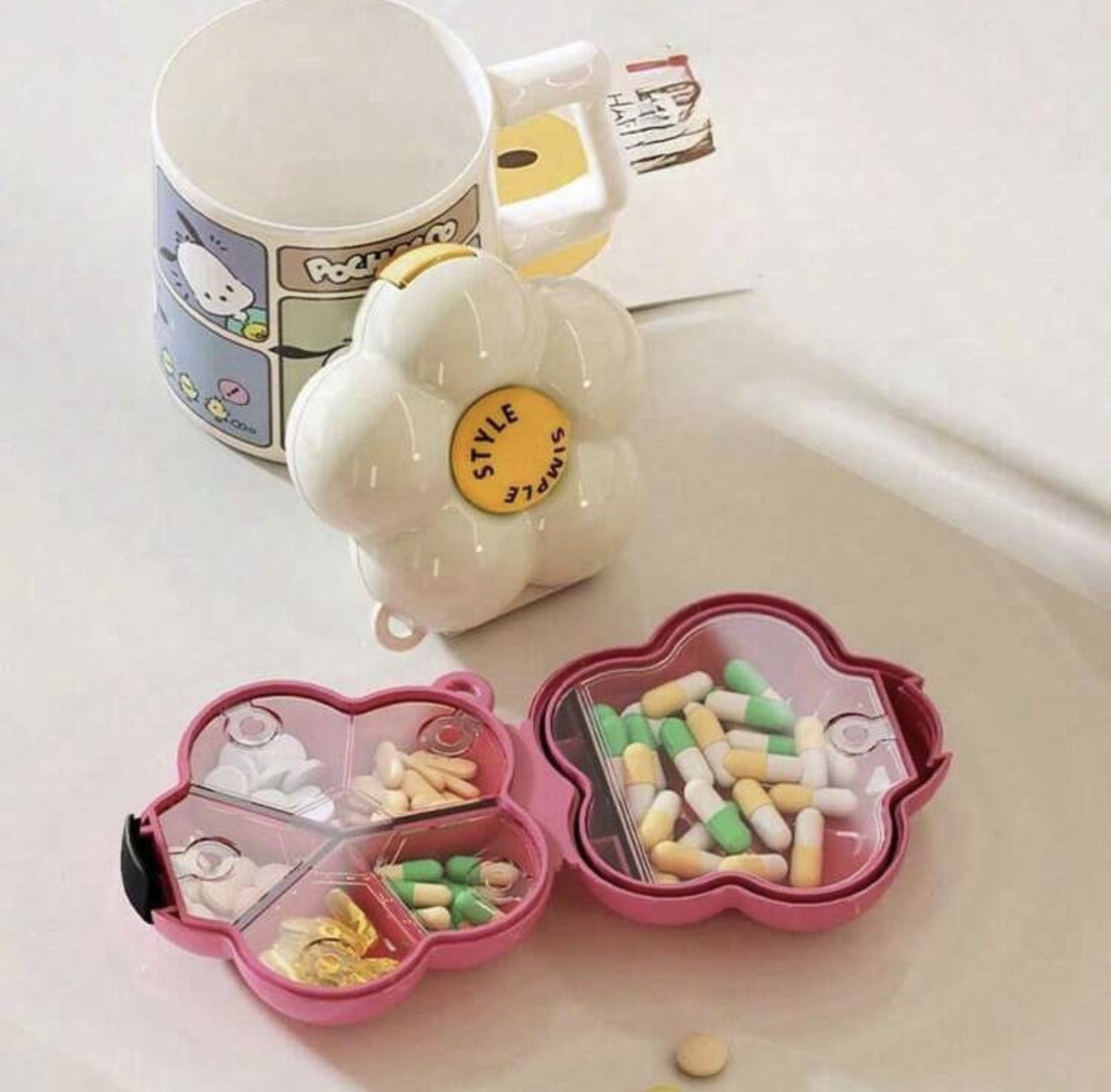 Boîte à Médicaments Fleur 🌼 – Image 2