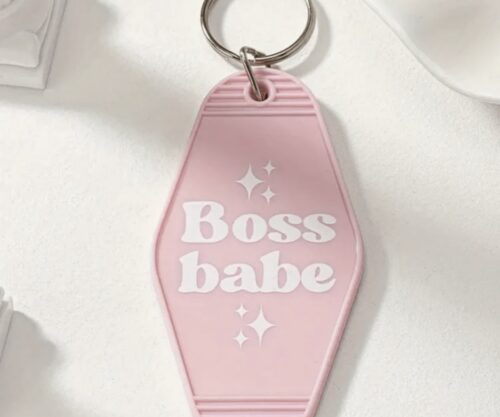 Porte-clé girly à message