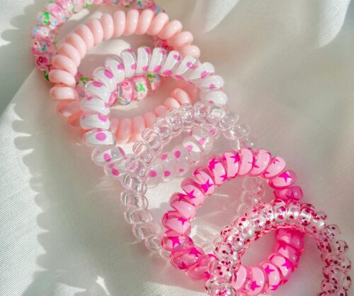 Lot de scrunchies spiral