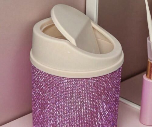 Poubelle girly strass