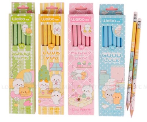 Paquet de crayons Kawaii