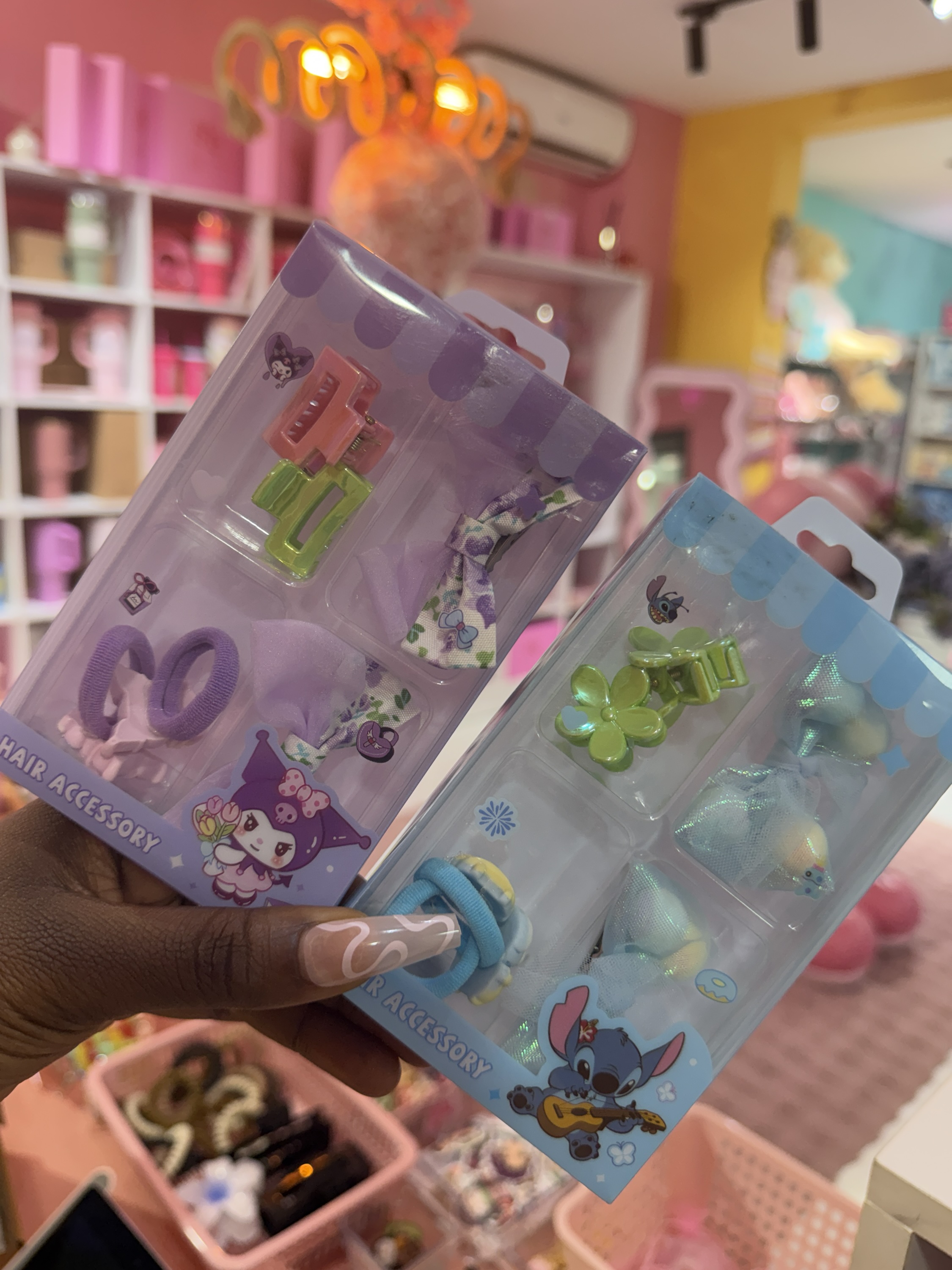 Set d’accessoires cheveux Stitch & Kuromi