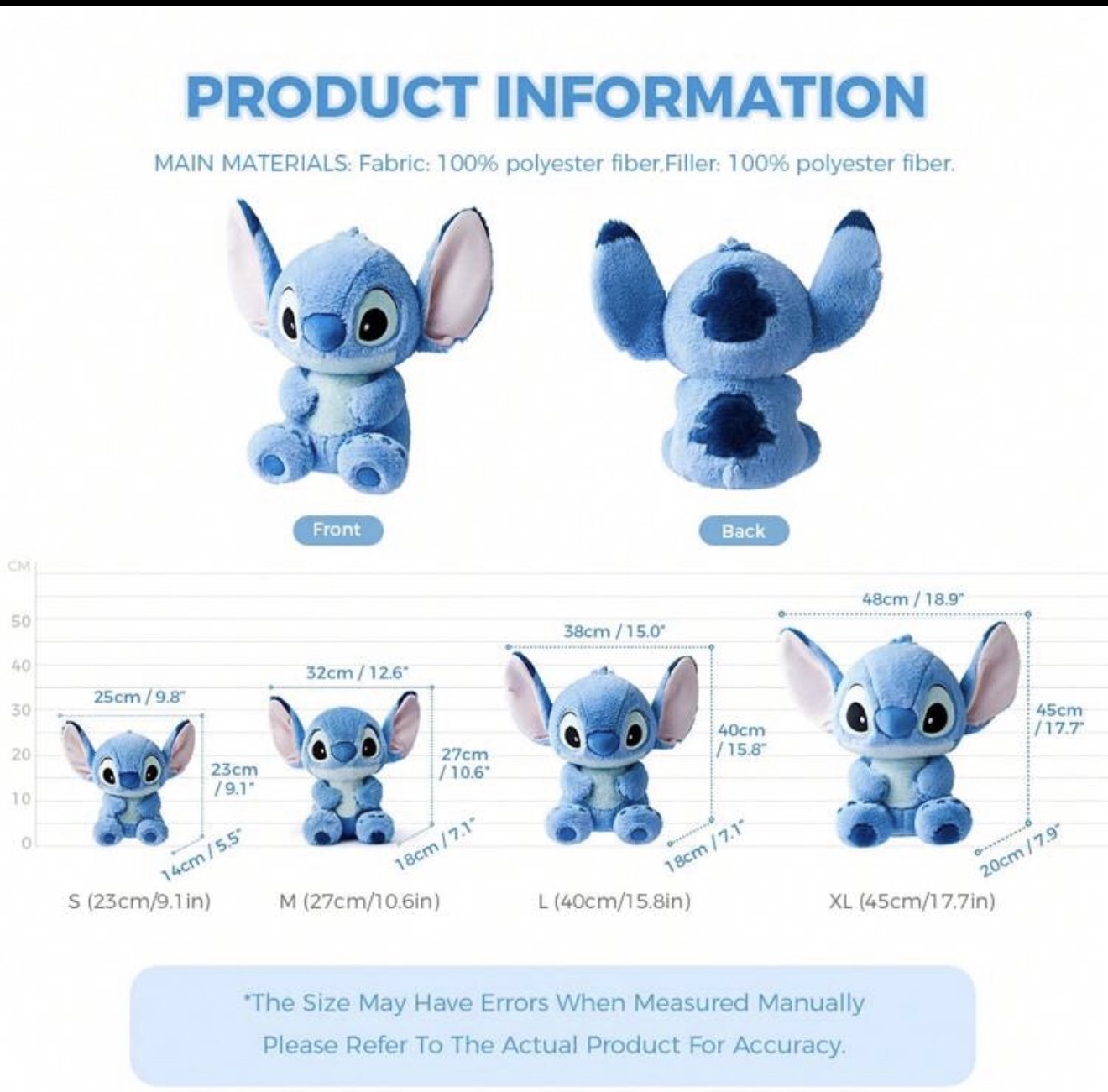 Peluche stitch taille S – Image 2