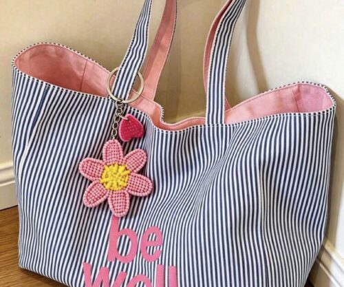 Tote bag be well avec charm